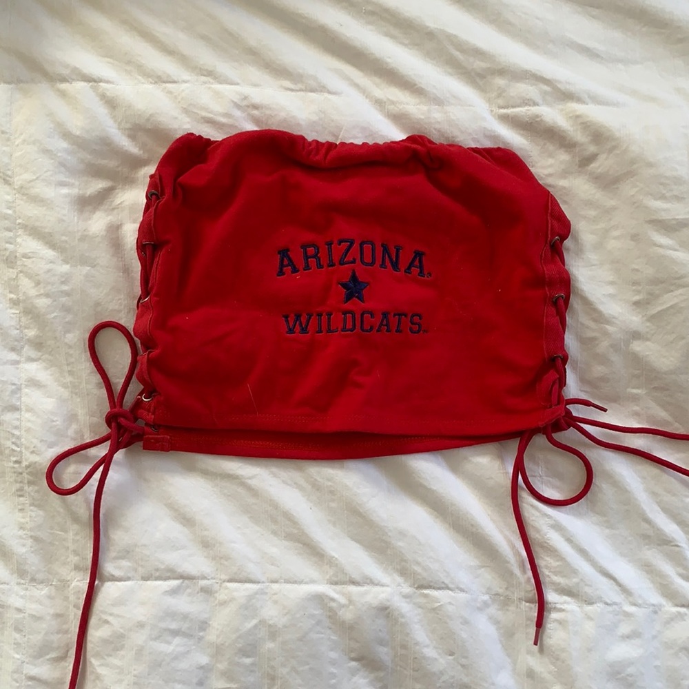 University of Arizona game day tie-up tube top!